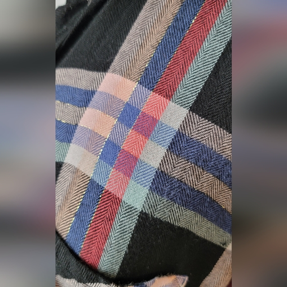 Rails Hunter Button-Down Plaid Top Women's M Black Melon Aqua Gold Relaxed Fit - Picture 8 of 14